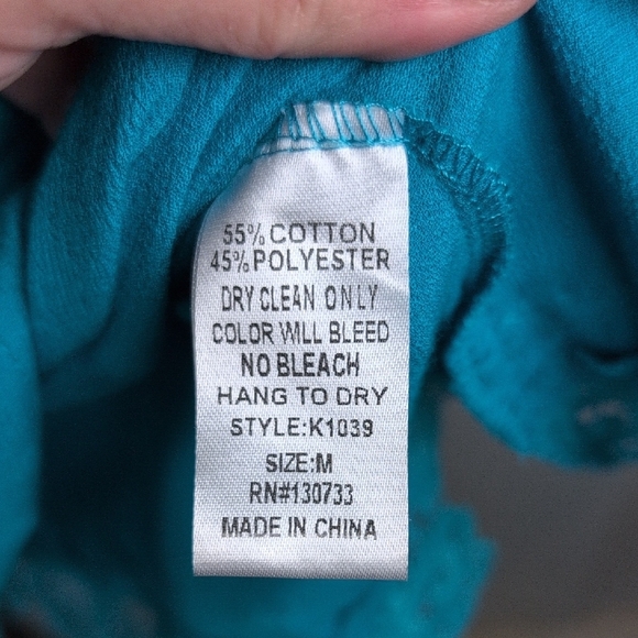 Kori Teal Lace Trim Midi Dress - Picture 6 of 7